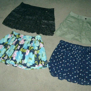 4 Skirts Sz Medium Hollister American Eagle DKNY C
